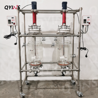 連續(xù)反應(yīng)釜 四氟釜蓋耐腐蝕軸套機(jī)械密封20L、30L、50L、100L